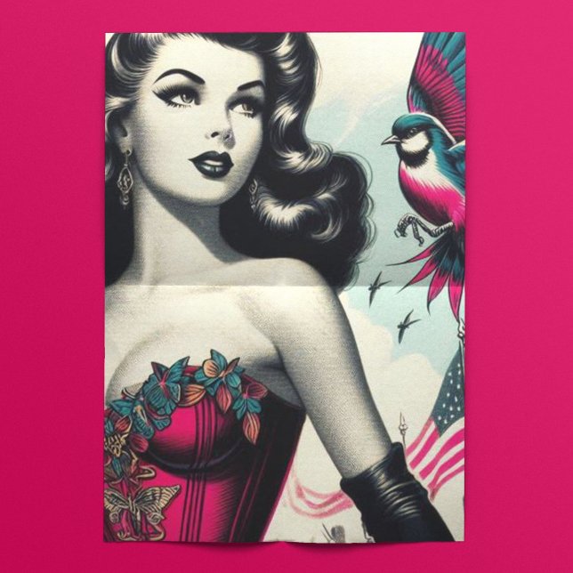 Papier Mousseline Épingle vintage alternative (Créateur téléchargé)