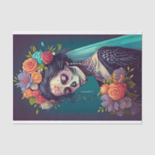 Papier Mousseline Épouse gothique en Larmes solitaires,