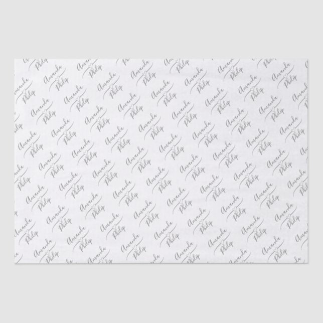 Papier Mousseline Épouse personnalisée et blanc de la pièce (Recto)