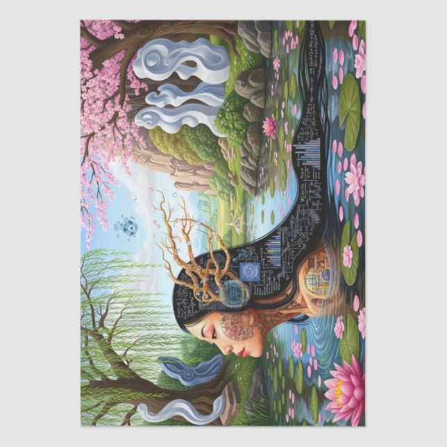 Papier Mousseline "Equations in Bloom" - Un portrait numérique (Recto)