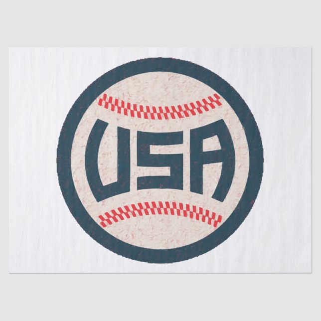 Papier Mousseline Équipe de baseball USA (Recto)