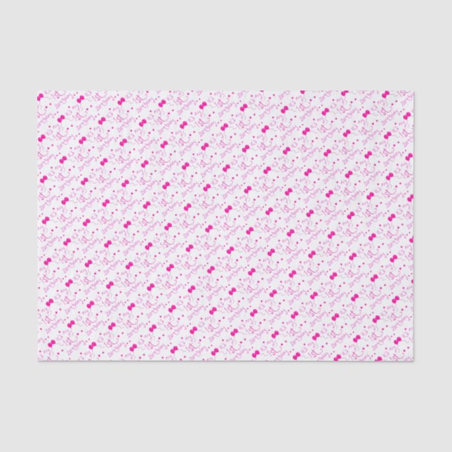Papier Mousseline ęr thème de fille d'anniversaire (Recto)