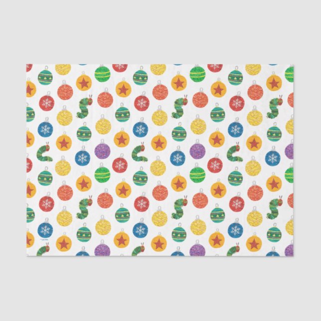 Papier Mousseline Eric Carle | Caterpillar Motif de Noël (Recto)