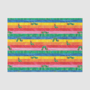 Papier Mousseline Eric Carle Caterpillar Rainbow Stripe Motif