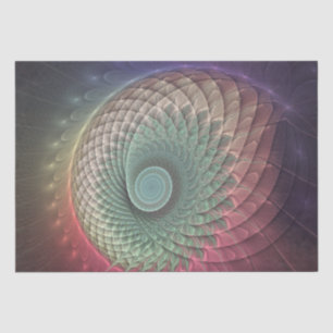 Papier Mousseline Escargot Abstrait coloré Art moderne fractal