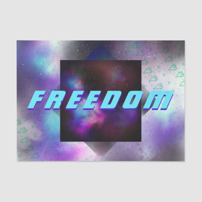 Papier Mousseline Espace Liberté - Nebula, Étoiles, Coeurs Papier Ti (Recto)