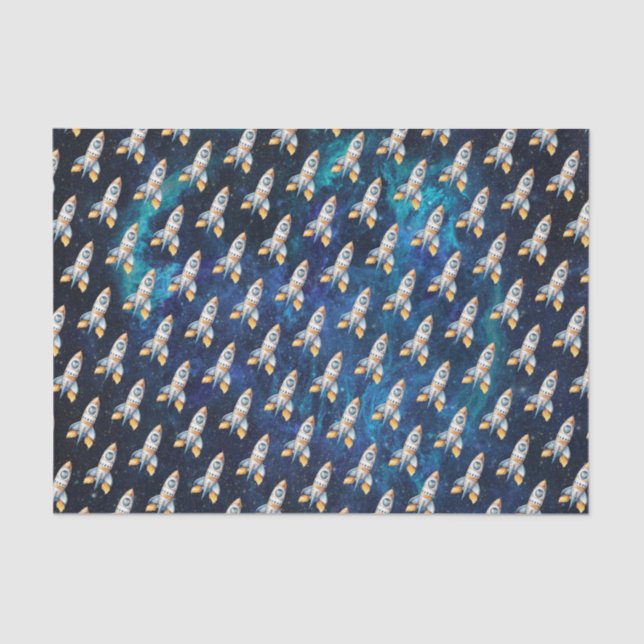 Papier Mousseline Espace Premier Voyage Autour Du Soleil Anniversair (Recto)