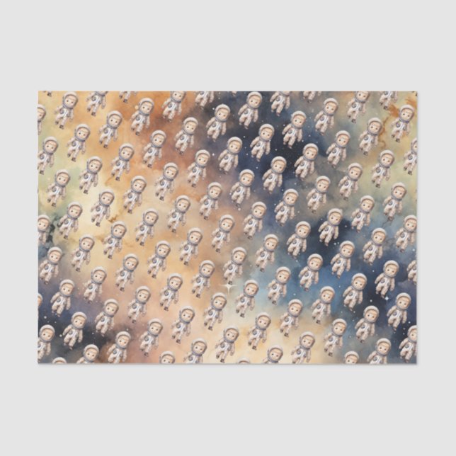 Papier Mousseline Espace Premier Voyage Autour Du Soleil Anniversair (Recto)