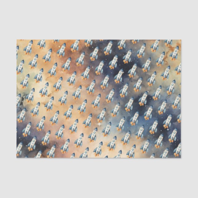 Papier Mousseline Espace Premier Voyage Autour Du Soleil Anniversair (Recto)