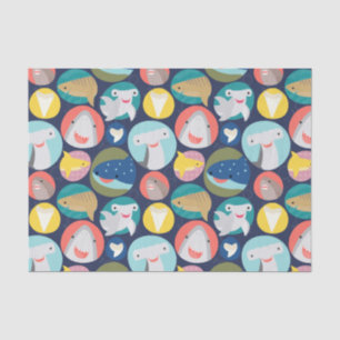Papier Mousseline Espèces de requins mignons