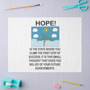 Papier Mousseline Espoir et inspiration motivationnel