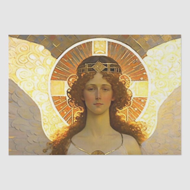 Papier Mousseline Esprit d'ange doré du soir   (Recto)