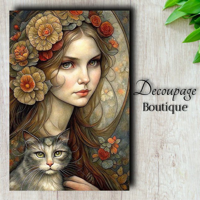 Papier Mousseline Esprits apparentés découpage (Kindred Spirits Decoupage Tissue Paper)