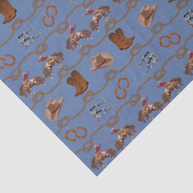 Papier Mousseline Essentiels de Rodéo Cowboy (Détail)