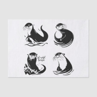Papier Mousseline Est une grâce sauvage – Loutre en mouvement Design