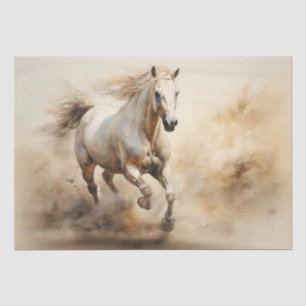 Papier Mousseline Étalon blanc vintage en mouvement