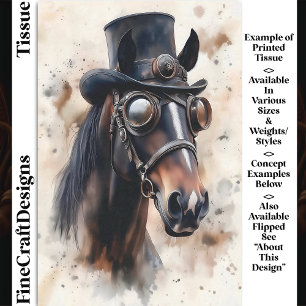 Papier Mousseline Étalon Steampunk Victorien Cheval DF2R Découpage
