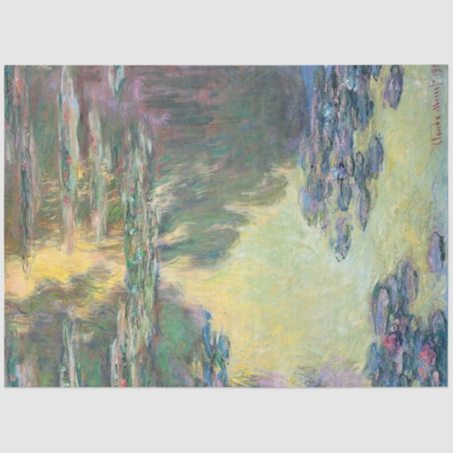 Papier Mousseline Etang Lily, Monet (Recto)