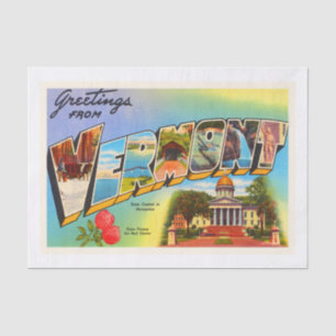 Papier Mousseline État souvenir de Vintage voyage de VT de Vermont