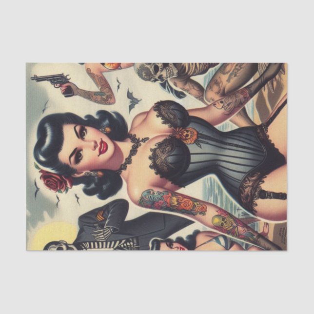 Papier Mousseline Été gothique rétro (Recto)