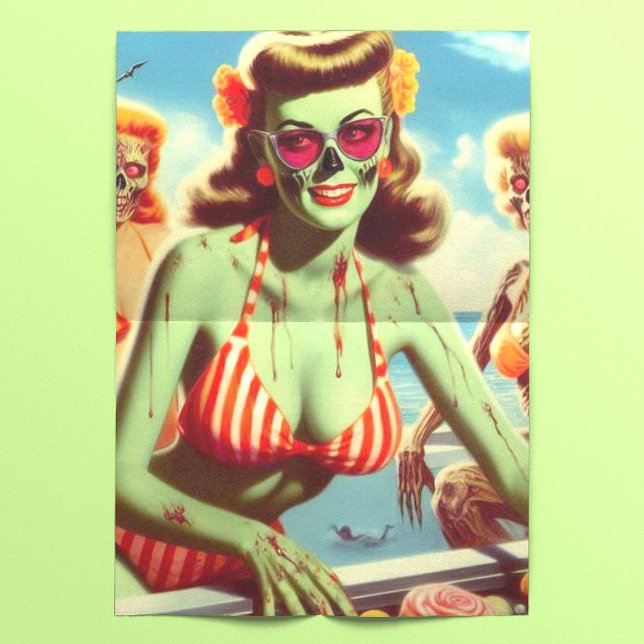 Papier Mousseline Été Zombie Pin up (Créateur téléchargé)
