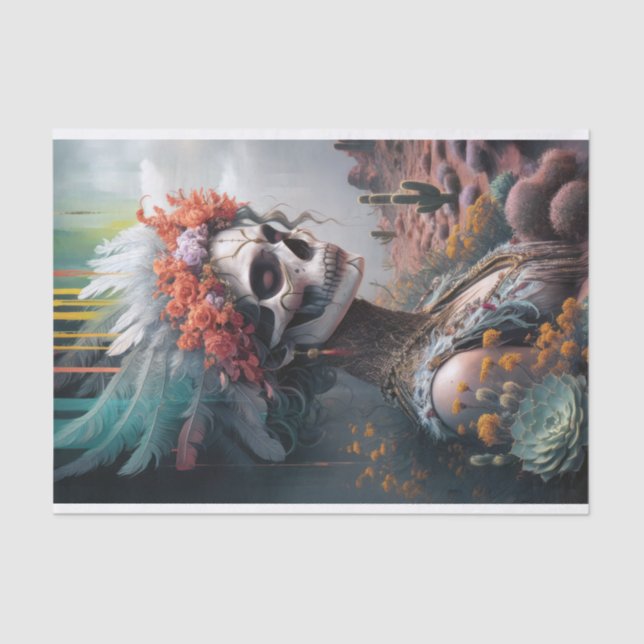 Papier Mousseline Eternal Princess Warrior, crâne amérindien (Recto)