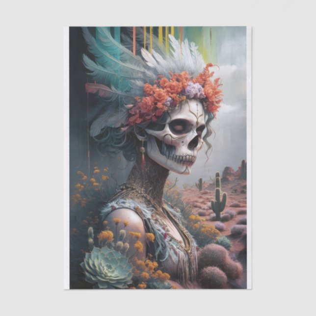 Papier Mousseline Eternal Princess Warrior, crâne amérindien (Recto)