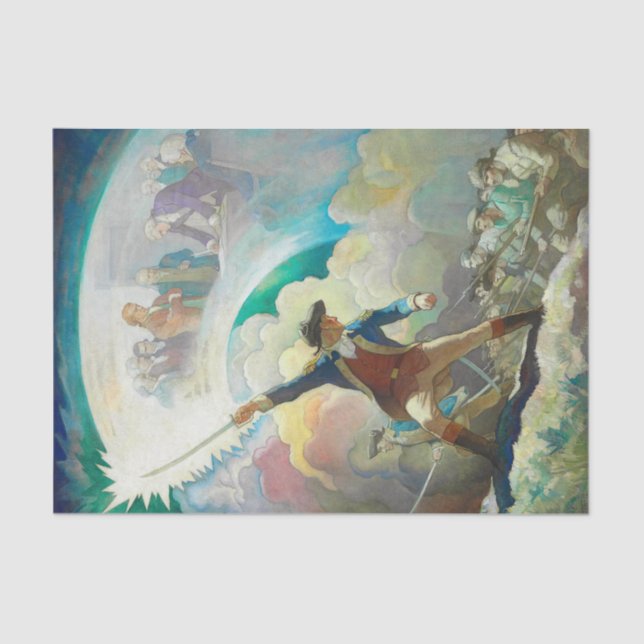 Papier Mousseline Ethan Allen, Précurseur de l'Indépendance par Wyet (Recto)