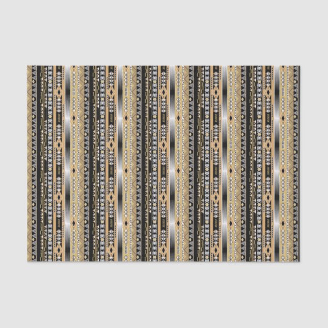 Papier Mousseline Ethnique, tribale, ornement (Recto)