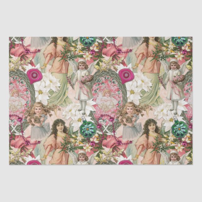 Papier Mousseline Étincelle de Noël victorienne  (Recto)