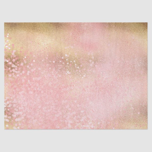Papier Mousseline Étincelle fascinante d'or de confettis étincelants (Recto)