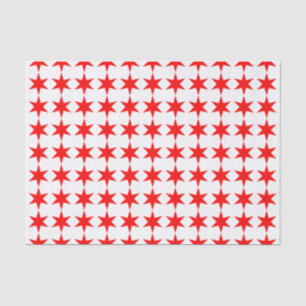 Papier Mousseline Étoile à six points du drapeau de Chicago
