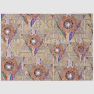 Papier Mousseline 'Etoile de David' en cuir et daim