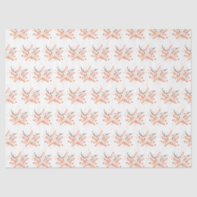 Papier Mousseline Étoile de mer mignonne (Recto)