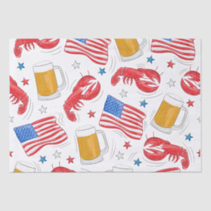 Papier Mousseline Étoile du drapeau de la bière de homard