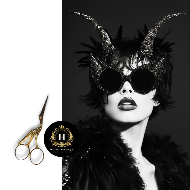 Papier Mousseline Étoile rocheuse en verre foncé avec cornes Découpa (Créateur téléchargé)