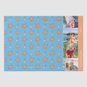 Papier Mousseline Etoiles balnéaires et notes de musique Bonne photo