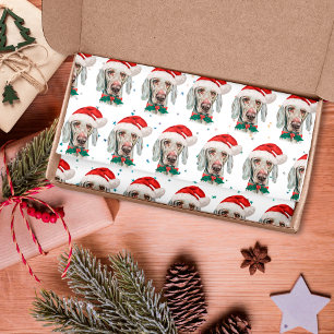 Papier Mousseline Étoiles de Noël de la race canine Weimaraner