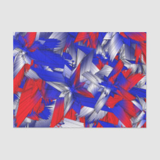 Papier Mousseline Étoiles rouges blanches et bleues