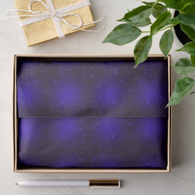 Papier Mousseline Étoiles violettes (Cadeau)