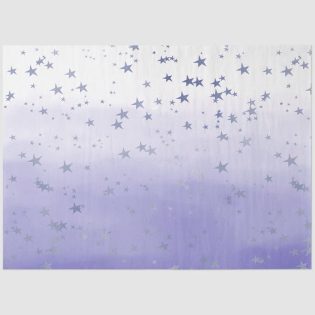 Papier Mousseline Étoiles violettes Ombre (Recto)