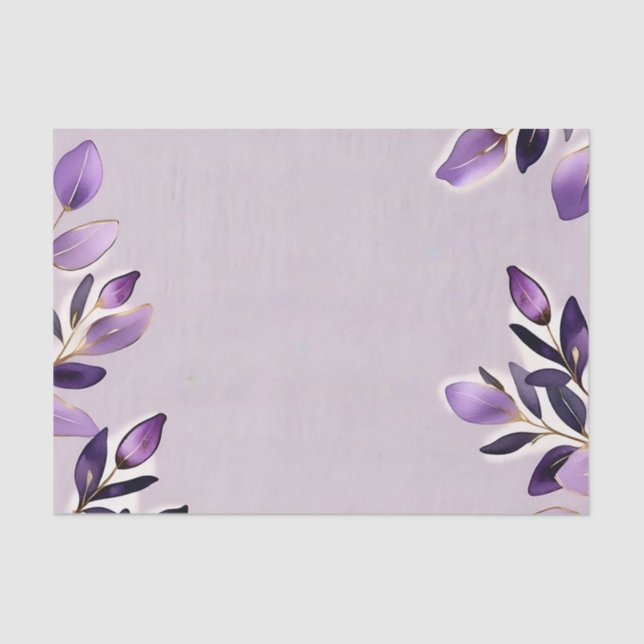 Papier Mousseline Eucalyptus couleur Aquarelle de luxe (Recto)