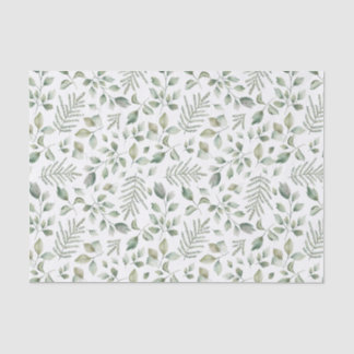 Papier Mousseline Eucalyptus et Motif de fougères rustiques