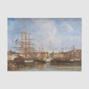 Papier Mousseline Eugene Boudin - Fête dans le port de Honfleur