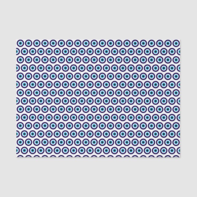 Papier Mousseline Evil Eye Blue Mati motif cadeau papier papier papi (Recto)