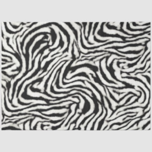 Papier Mousseline Exotic Safari Curvy Zebra Stripes