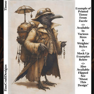 Papier Mousseline Exploratrice de corbeau Steampunk aventurière EG7R
