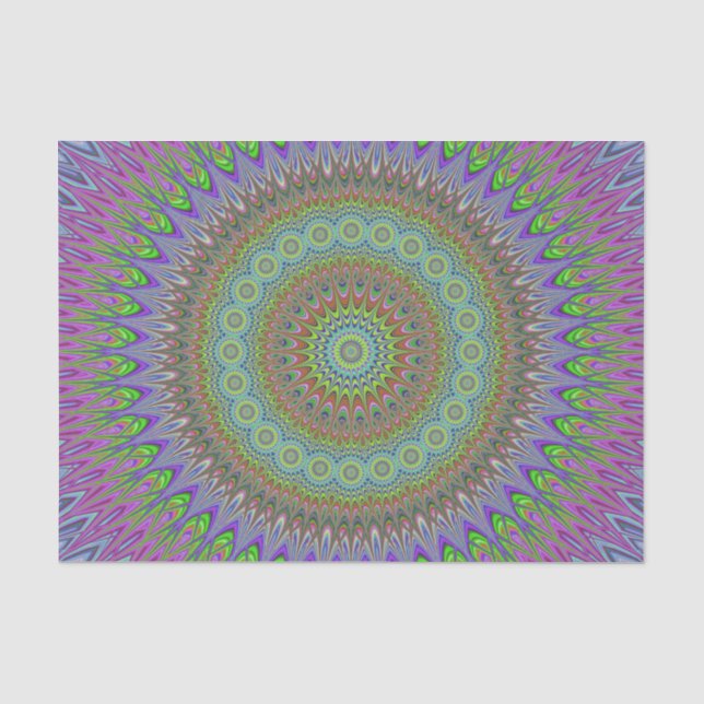 Papier Mousseline Explosion de mandala (Recto)