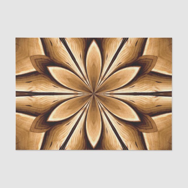 Papier Mousseline Explosion d'étoile en bois (Recto)