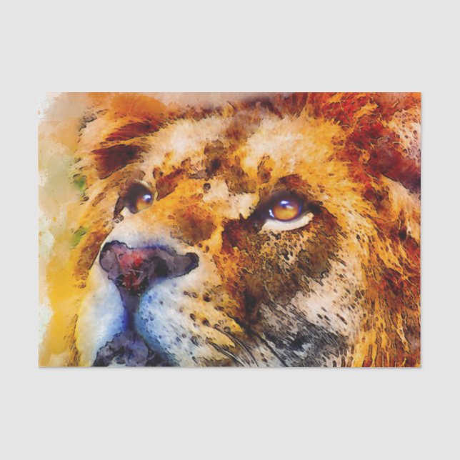 Papier Mousseline Face de lion de platine (Recto)